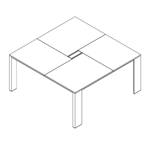 FREZZA - Jednací stůl ONO 160x160 cm