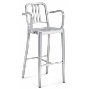 EMECO - Barová židle s područkami NAVY
