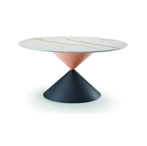 MIDJ - Kulatý stůl Clessidra dřevěná podnož, různé velikosti