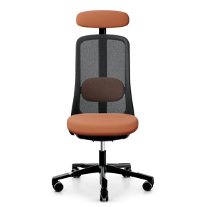 HÅG - Židle SOFI 7500 černá s opěrkou hlavy, vyšší sedák