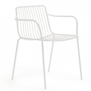 PEDRALI - Židle s nízkou opěrkou a područkami NOLITA 3655 DS - bílá