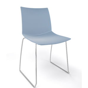 GABER - Židle KANVAS S, světle modrá/chrom