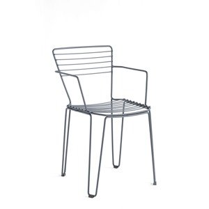 ISIMAR - Židle MENORCA s područkami - světle šedá