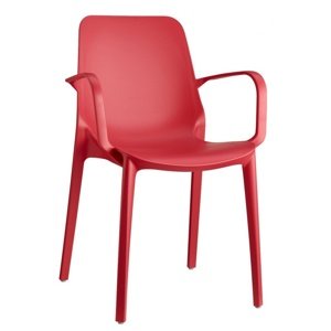 SCAB - Židle GINEVRA s područkami - červená