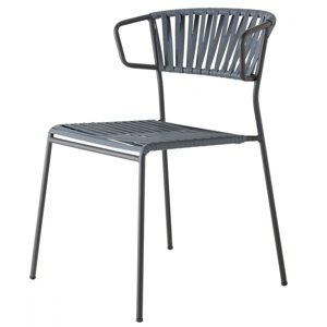 SCAB - Židle LISA CLUB s područkami - šedá/antracitová