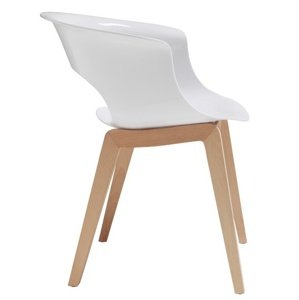 SCAB - Židle MISS B ANTISHOCK NATURAL - bílá/buk