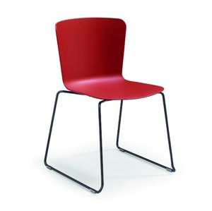 MIDJ - Plastová židle CALLA s kovovou ližinovou podnoží