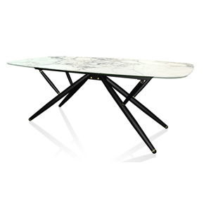 BONTEMPI - Stůl BRIDGE, mramor/dřevo, 200/250x116/120 cm