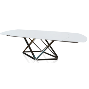 BONTEMPI - Skleněný rozkládací stůl DELTA, 170-300x106 cm