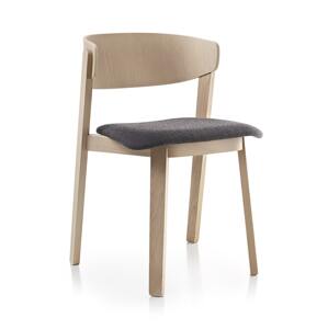 Fornasarig - Dřevěná židle WOLFGANG - čalouněný sedák