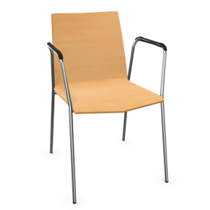 WIESNER HAGER - Židle UPDATE_B 6333 - s područkami dřevěná