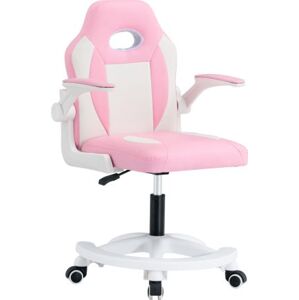 Otočná židle Delia růžová/bílá