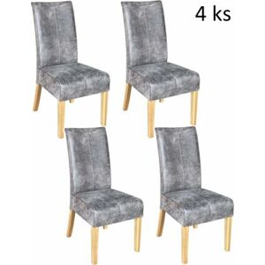 Jídelní židle CHESTER grey - sada 4 kusy