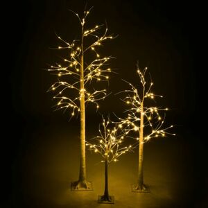 LED vánoční stromky Bříza set 3 ks