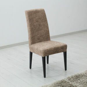 Potah elastický na celou židli, komplet 2 ks Estivella odolný proti skvrnám, béžová