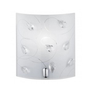 Zaoblená nástěnná lampa Carbonado 20x22 cm