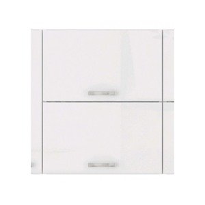 Horní kuchyňská skříňka Bianka 60GU, 60 cm, bílý lesk