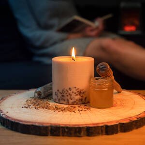 Sójová svíčka - Lipovo-medový květ XL
